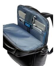 PIQUADRO BLUE SQUARE  Sac à dos pour ordinateur portable 15,6" en cuir Noir - Sacs à dos pour ordinateur portable - 9