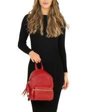 LESAC VANESSA Sac à dos en cuir Dollar rouge - Sacs pour Femme - 4