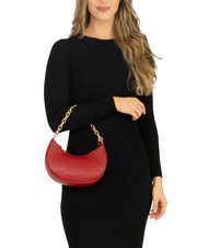 LESAC GIUDITTA Sac hobo en cuir avec chaîne rouge - Sacs pour Femme - 4