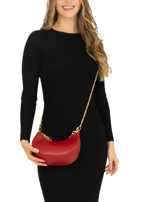 GIUDITTA Sac hobo en cuir avec chaîne rouge - Sacs pour Femme