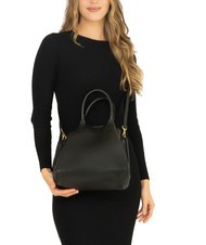LESAC ALICE Sac à main en cuir avec bandoulière noir - Sacs pour Femme - 4