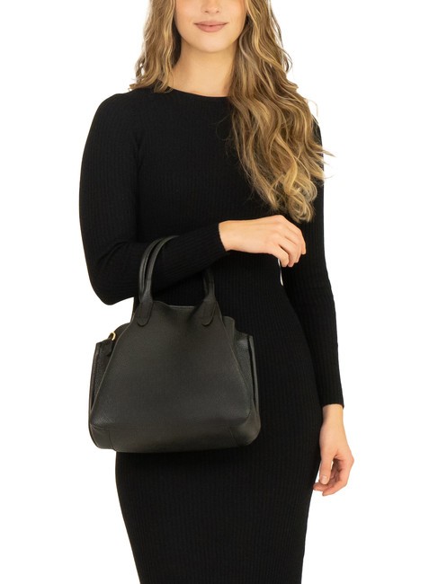 ALICE Sac à main en cuir avec bandoulière noir - Sacs pour Femme