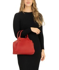 LESAC ALICE Sac à main en cuir avec bandoulière rouge - Sacs pour Femme - 4