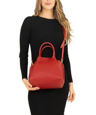 LESAC ALICE Sac à main en cuir avec bandoulière rouge - Sacs pour Femme - 5