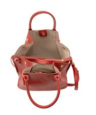 LESAC ALICE Sac à main en cuir avec bandoulière rouge - Sacs pour Femme - 6