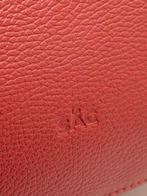 ALICE Sac à main en cuir avec bandoulière rouge - Sacs pour Femme