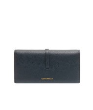 COCCINELLE CHERRY Grand portefeuille en cuir, 12 cc bleu nuit - Portefeuilles Femme - 3