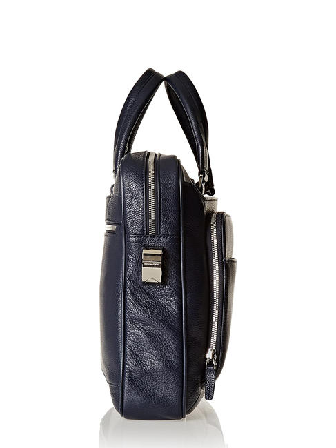 CAMPIONARIO - MODUS Serviette en cuir pour pc 14" bleu - Porte Documents Travail