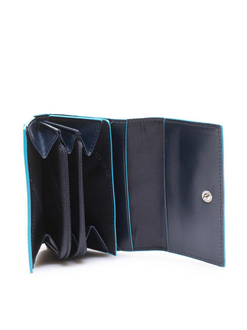 CAMPIONARIO - BLSQ Portefeuille compact en cuir bleu - Portefeuilles Homme