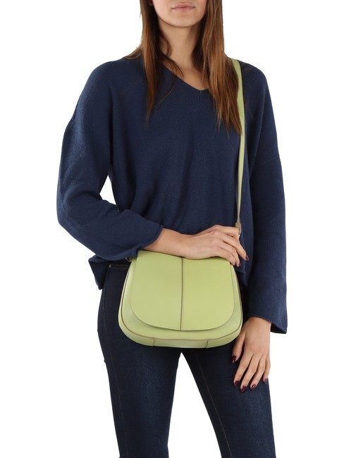HELENA ROUND Sac en cuir avec double bandouli&egrave;re immature - Sacs pour Femme