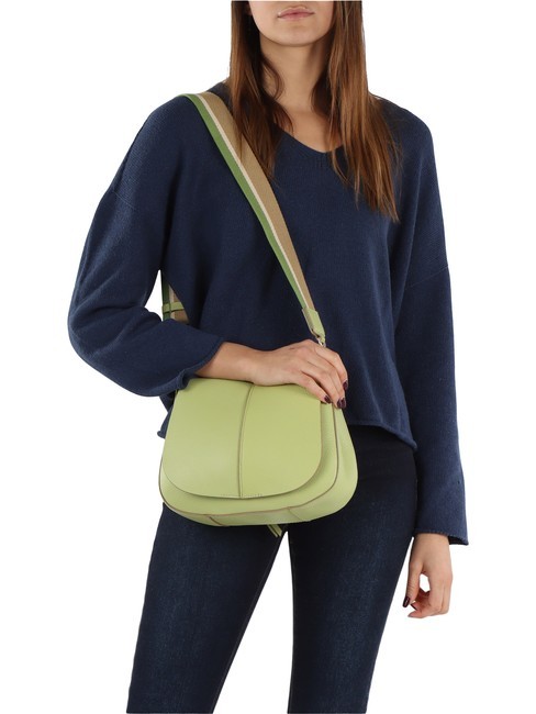HELENA ROUND Sac en cuir avec double bandouli&egrave;re immature - Sacs pour Femme