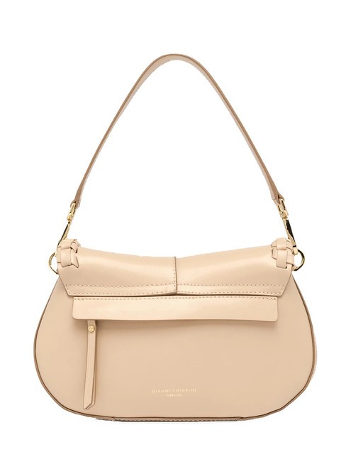 HELENA ROUND Sac en cuir &agrave; rabat cr&egrave;me - Sacs pour Femme