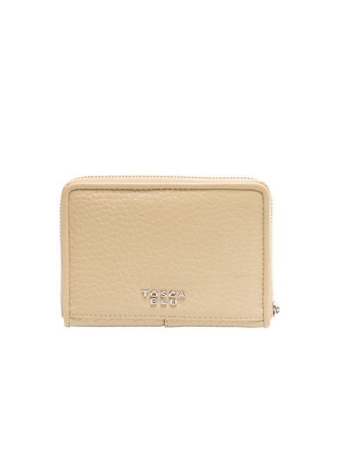 SIERRA Portefeuille moyen en cuir zippé sur tout le pourtour BEIGE - Portefeuilles Femme