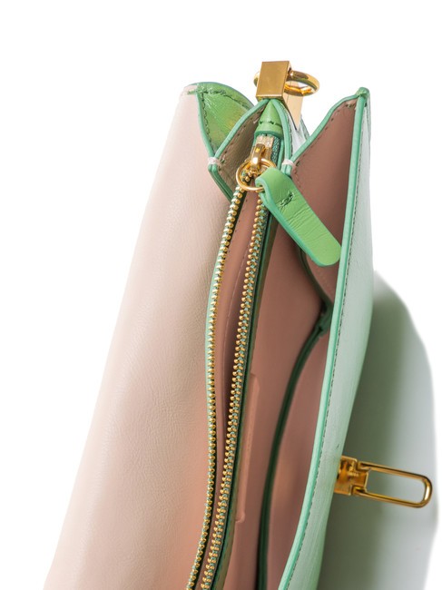 BEAT ROCK Sac à rabat en cuir craquelé menthe poivrée - Sacs pour Femme