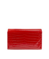 LOVE MOSCHINO SHINY CROCO Pochette avec bandouli&egrave;re en m&eacute;tal ROUGE - Sacs pour Femme - 2