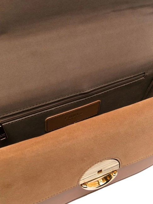 SFERA Sac bandouli&egrave;re en cuir &agrave; rabat Brandy - Sacs pour Femme