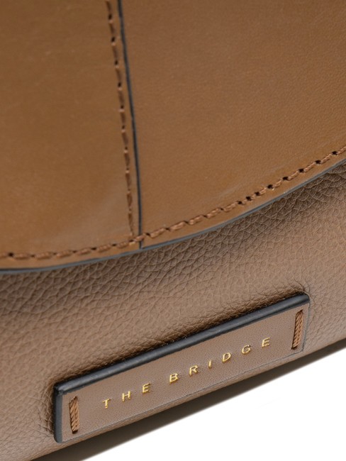 ELISABETTA Sac bandoulière en cuir à rabat huître ab. or - Sacs pour Femme