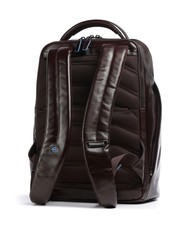 PIQUADRO BLUE SQUARE Sac à dos en cuir, support ordinateur 14" ACAJOU - Sacs à dos pour ordinateur portable - 2