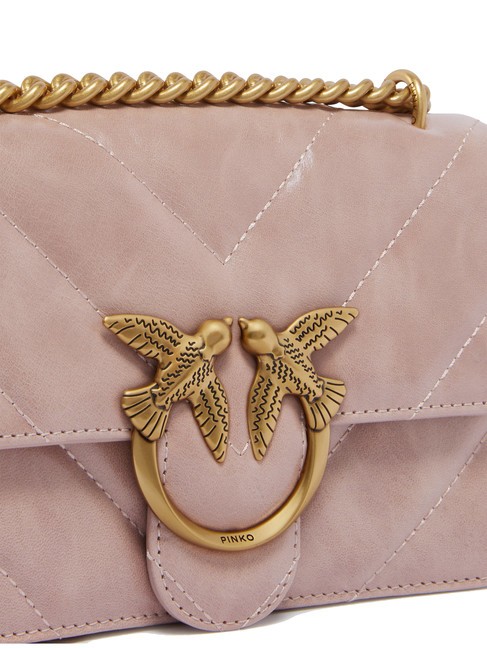 LOVE ONE MINI Mini sac en croûte de cuir poudre-or antique - Sacs pour Femme