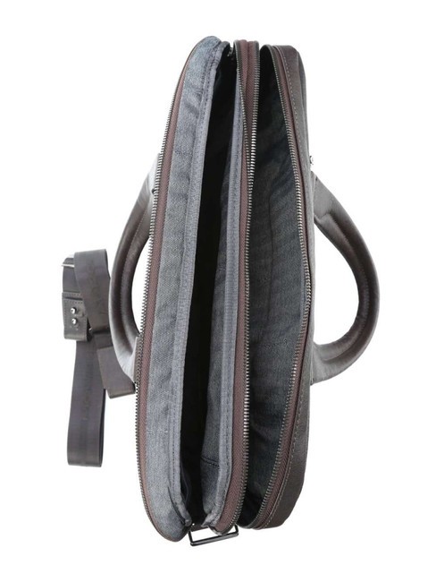 CAMPIONARIO - BLACK SQUARE Mallette en cuir pour ordinateur portable 15,6" MORO - Porte Documents Travail