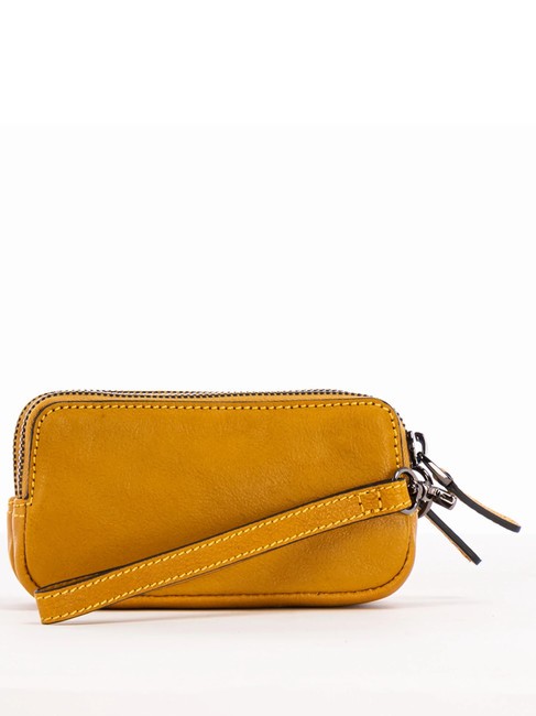 CAMPIONARIO - BLACK SQUARE Mini pochette en cuir jaune - &Eacute;tui pour tablette & Organiseur