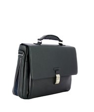 PIQUADRO CAMPIONARIO - MODUS Serviette en cuir pour pc 15" bleu - Porte Documents Travail - 3