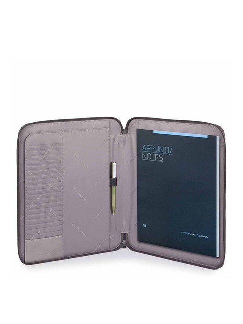 CAMPIONARIO - ADE Porte-bloc-notes en cuir et tissu GRIS - &Eacute;tui pour tablette & Organiseur