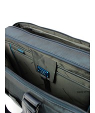 PIQUADRO Porte document P16, sac pour ordinateur portable 15.6'' - iPad 10,5'' CHEVRON BLEU - Porte Documents Travail - 5