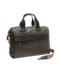 PIQUADRO CAMPIONARIO - PYRAMID Mallette en cuir, support pc 15" VERT - Porte Documents Travail - 2