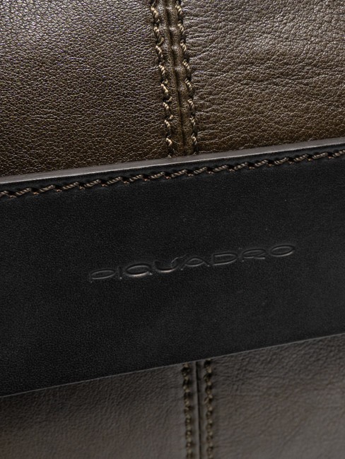 CAMPIONARIO - PYRAMID Mallette en cuir, support pc 15" VERT - Porte Documents Travail