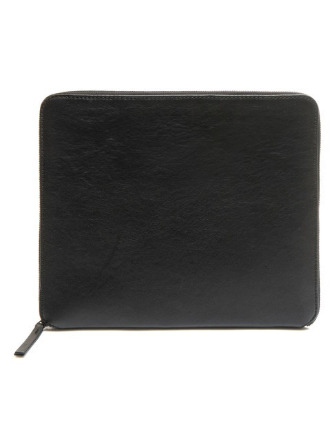 CAMPIONARIO - PYRAMID Presse-papiers en cuir Noir - &Eacute;tui pour tablette & Organiseur