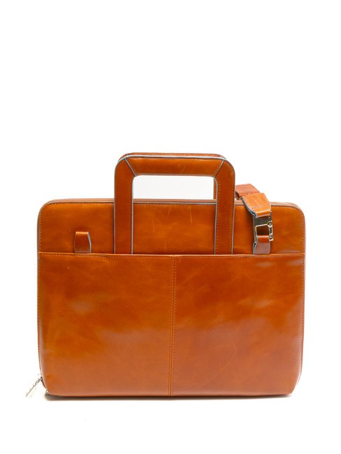 CAMPIONARIO - BLUE SQUARE Presse-papiers A4 en cuir avec poign&eacute;es ORANGE - &Eacute;tui pour tablette & Organiseur