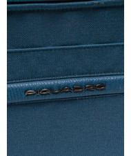 PIQUADRO CAMPIONARIO - SIGNO Porte-bloc A4 en cuir et tissu aviation - &Eacute;tui pour tablette & Organiseur - 3