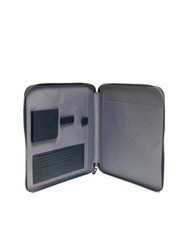 PIQUADRO CAMPIONARIO - PQ-BIOS Porte-bloc A4 en cuir et tissu bleu - &Eacute;tui pour tablette & Organiseur - 2