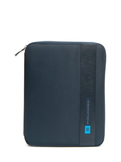 CAMPIONARIO - PQ-BIOS Porte-bloc A4 en cuir et tissu bleu - &Eacute;tui pour tablette & Organiseur