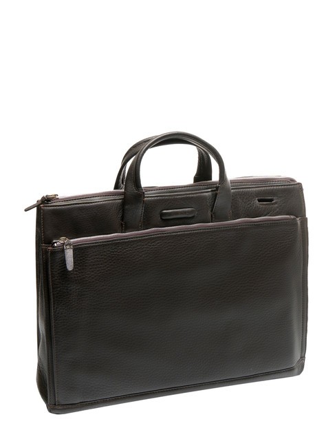 CAMPIONARIO - MODUS Mallette en cuir, support ordinateur 15,6" cheveux noirs - Porte Documents Travail