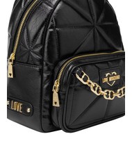 LOVE MOSCHINO GOLD CHAIN Sac à dos Noir - Sacs pour Femme - 3