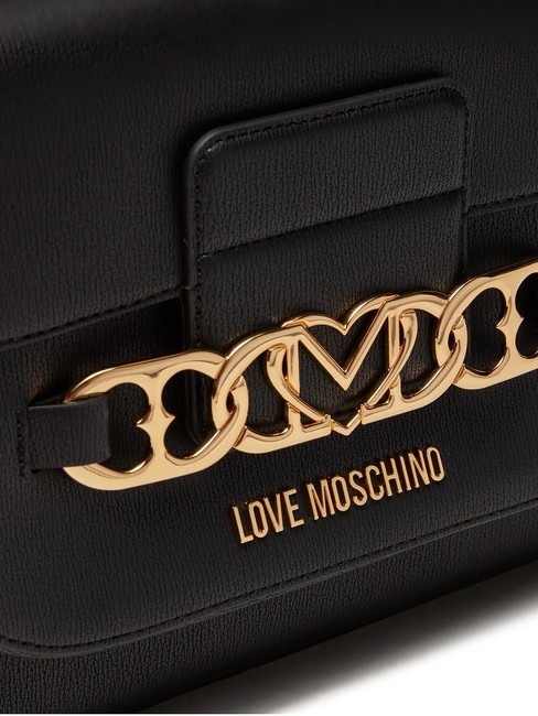 HEART CHAIN Sac cabas port&eacute; &eacute;paule Noir - Sacs pour Femme