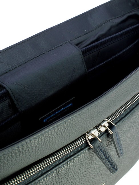 MODUS Serviette en cuir pour pc 15" bleu - Porte Documents Travail