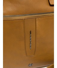 PIQUADRO CAMPIONARIO - IMHO Mallette en cuir pour PC 14" jaune - Porte Documents Travail - 3