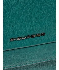 PIQUADRO CAMPIONARIO -  TALLIN Porte-documents messager en cuir pour ordinateur 14" VERT - Porte Documents Travail - 3