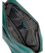 PIQUADRO CAMPIONARIO -  TALLIN Porte-documents messager en cuir pour ordinateur 14" VERT - Porte Documents Travail - 5