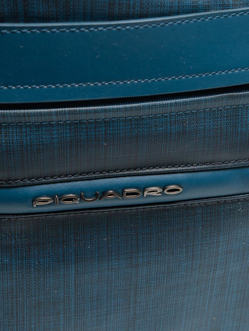 CAMPIONARIO - SIGNO Sac polochon en tissu flamm&eacute; et cuir aviation - Sacs de voyage