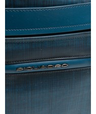 PIQUADRO CAMPIONARIO - SIGNO Sac polochon en tissu flamm&eacute; et cuir - Sacs de voyage