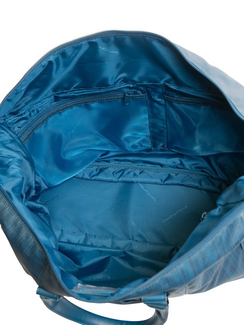 CAMPIONARIO - SIGNO Sac polochon en tissu flamm&eacute; et cuir aviation - Sacs de voyage