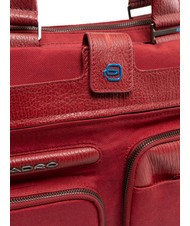 PIQUADRO CAMPIONARIO - SIGNO OUT Porte-documents en tissu et cuir, pc 13" ROUGE - Porte Documents Travail - 4