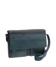 PIQUADRO CAMPIONARIO - CARY Messager en cuir, support pour ordinateur portable 13" bleu - Porte Documents Travail - 2