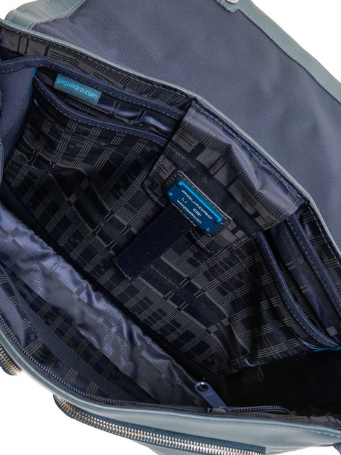 CAMPIONARIO - CARY Messager en cuir, support pour ordinateur portable 13" bleu - Porte Documents Travail