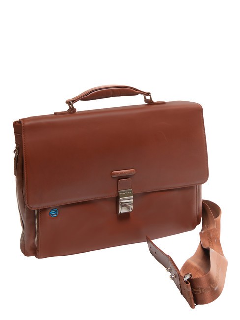 CAMPIONARIO - BLUE SQUARE OUT Mallette en cuir pour ordinateur portable 15" MARRON - Porte Documents Travail