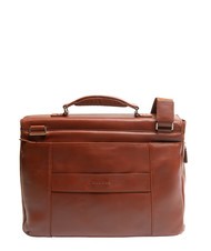 PIQUADRO CAMPIONARIO - BLUE SQUARE OUT Mallette en cuir pour ordinateur portable 15" MARRON - Porte Documents Travail - 4